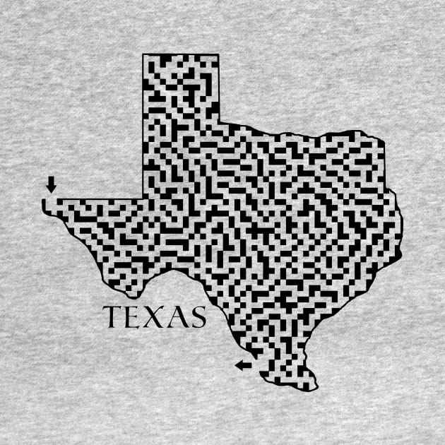 Texas State Outline Maze & Labyrinth by gorff